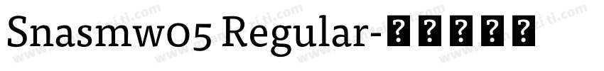 Snasmw05 Regular字体转换